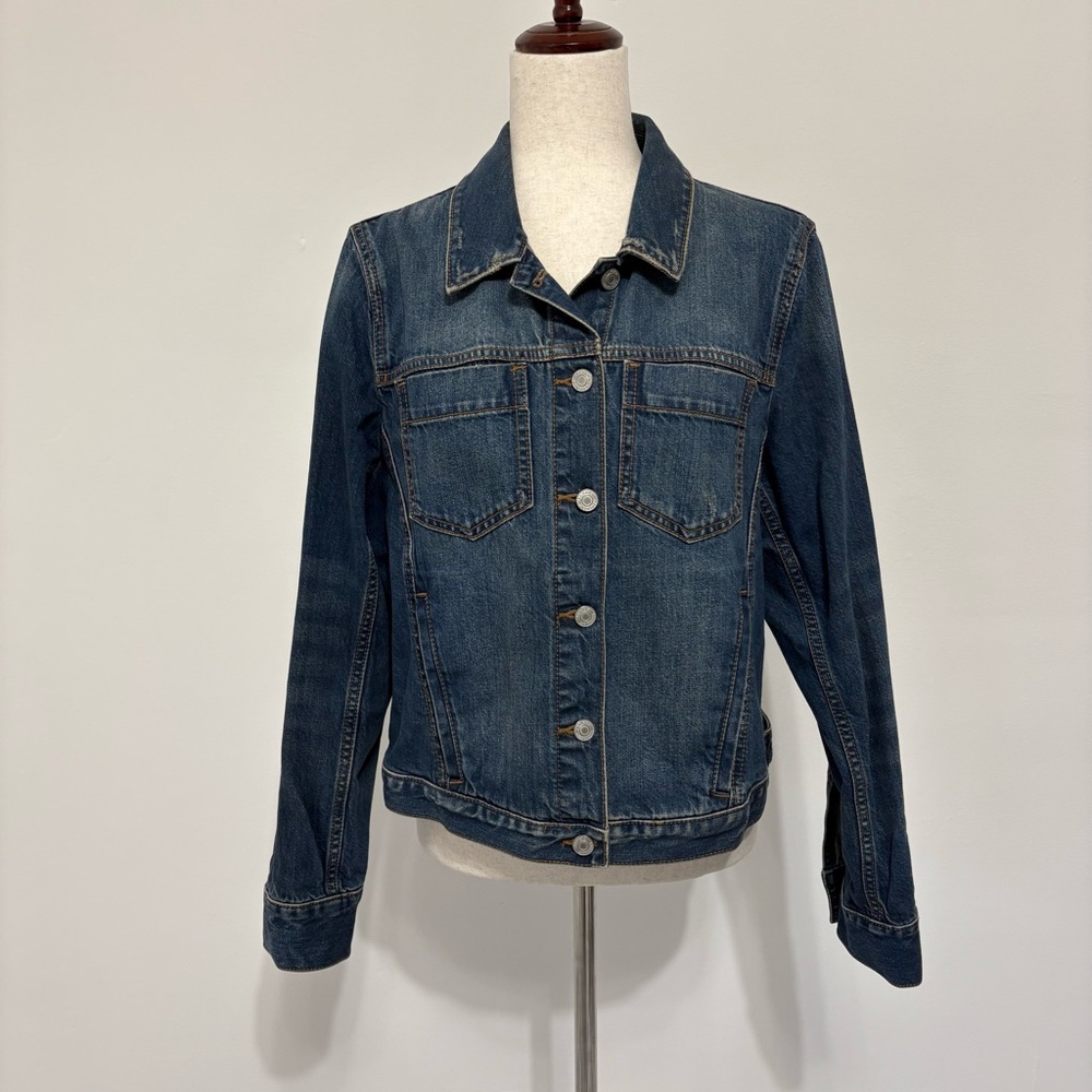 Banana Republic Classic Blue Denim 100% Cotton Jacket Sz L